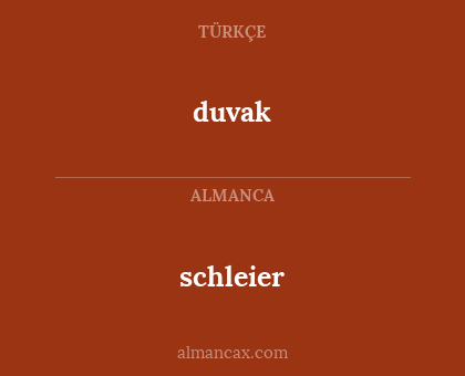 duvak - schleier