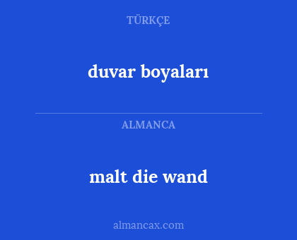 duvar boyaları - malt die wand