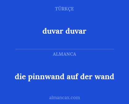 duvar duvar - die pinnwand auf der wand