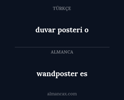 wandposter es - duvar posteri
o