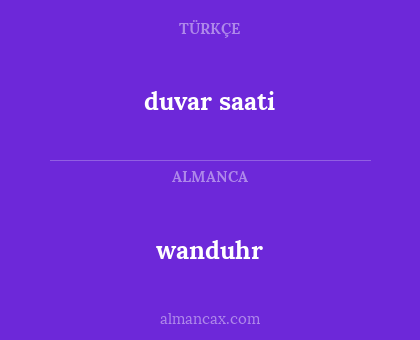 duvar saati - wanduhr
