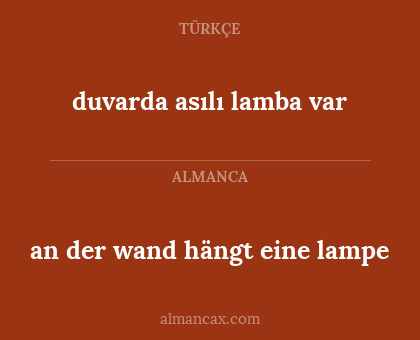 an der wand hängt eine lampe - duvarda asılı lamba var