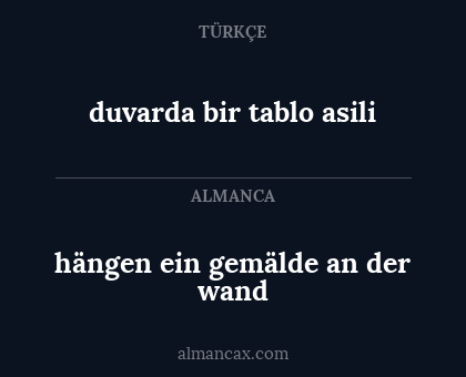 hängen ein gemälde an der wand - duvarda bir tablo asili