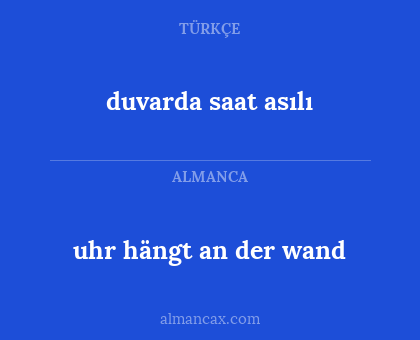 duvarda saat asılı - uhr hängt an der wand