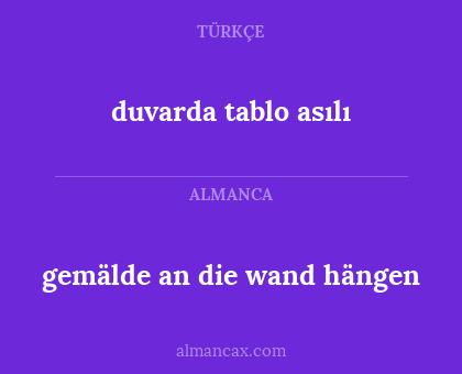 gemälde an die wand hängen - duvarda tablo asılı