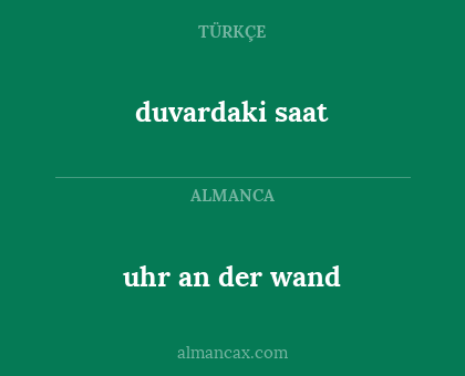 duvardaki saat - uhr an der wand
