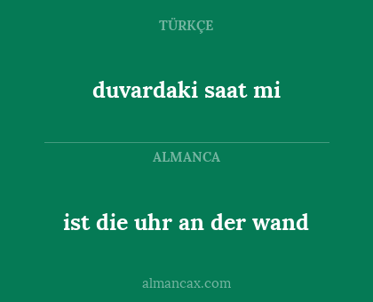 duvardaki saat mi - ist die uhr an der wand
