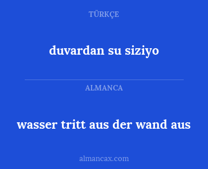 duvardan su siziyo - wasser tritt aus der wand aus