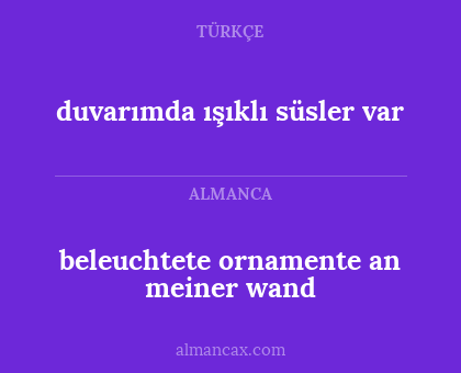 beleuchtete ornamente an meiner wand - duvarımda ışıklı süsler var