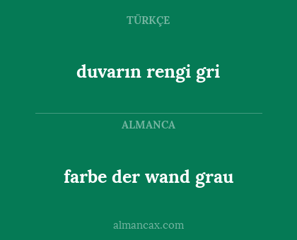 farbe der wand grau - duvarın rengi gri