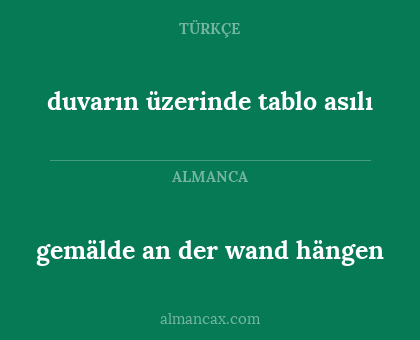 gemälde an der wand hängen - duvarın üzerinde tablo asılı