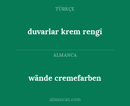 wände cremefarben - duvarlar krem rengi