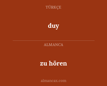 zu hören - duy