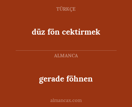 gerade föhnen - düz fön cektirmek