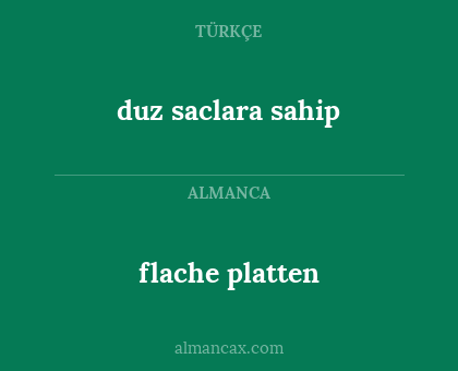 flache platten - duz saclara sahip