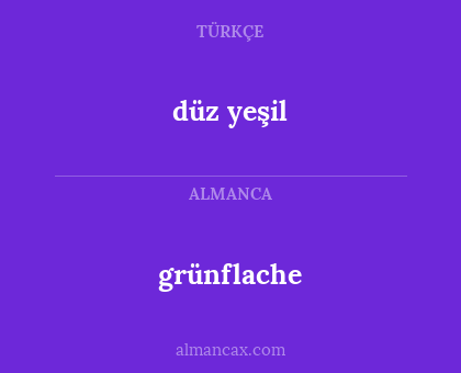 grünflache - düz yeşil