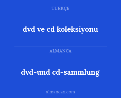 dvd-und cd-sammlung - dvd ve cd koleksiyonu