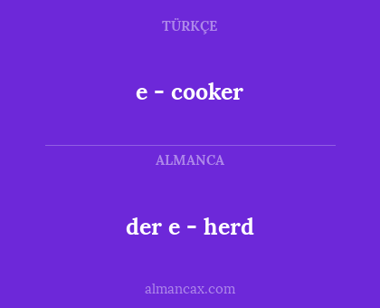 der e - herd - e - cooker