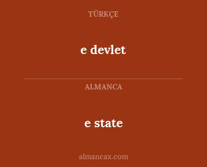 e devlet - e state