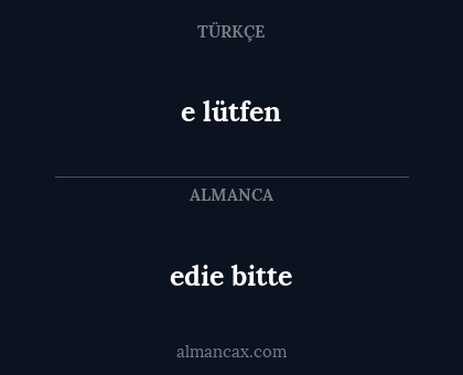 e lütfen - edie bitte