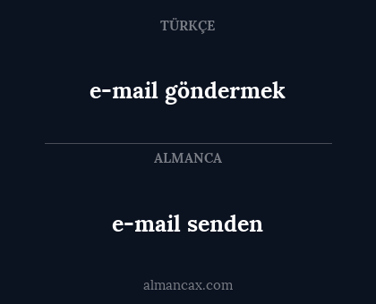 e-mail senden - e-mail göndermek