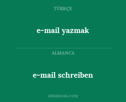 e-mail yazmak - e-mail schreiben