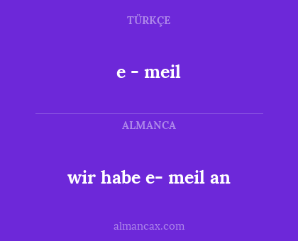 e - meil - wir habe e- meil an