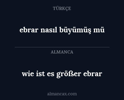 wie ist es größer ebrar - ebrar nasıl büyümüş mü