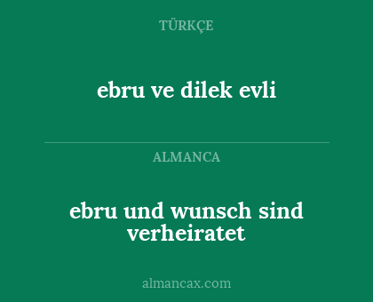 ebru ve dilek evli - ebru und wunsch sind verheiratet