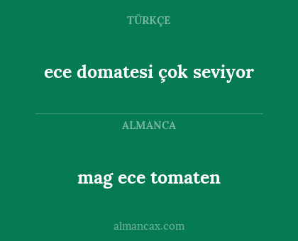 mag ece tomaten - ece domatesi çok seviyor