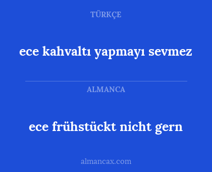 ece frühstückt nicht gern - ece kahvaltı yapmayı sevmez