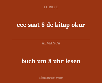 buch um 8 uhr lesen - ece saat 8 de kitap okur