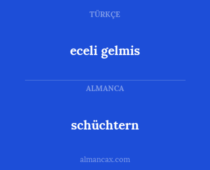 eceli gelmis - schüchtern