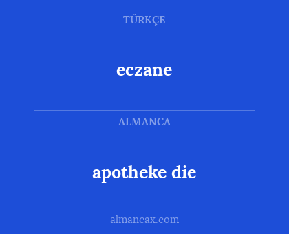 apotheke die - eczane