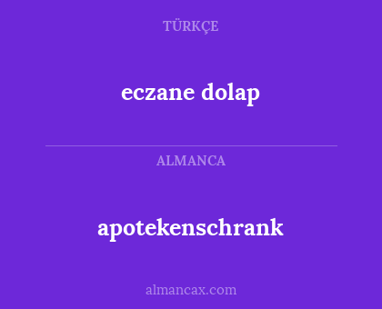 eczane dolap - apotekenschrank