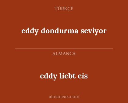 eddy liebt eis - eddy dondurma seviyor