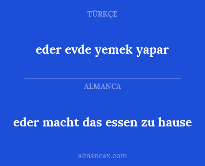 eder macht das essen zu hause - eder evde yemek yapar