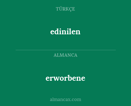 erworbene - edinilen