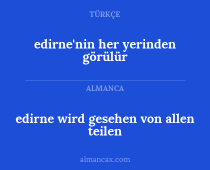 edirne wird gesehen von allen teilen - edirne'nin her yerinden görülür