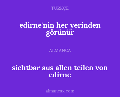 sichtbar aus allen teilen von edirne - edirne'nin her yerinden görünür