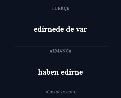 haben edirne - edirnede de var