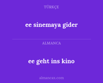 ee geht ins kino - ee sinemaya gider