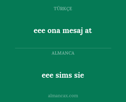 eee ona mesaj at - eee sims sie