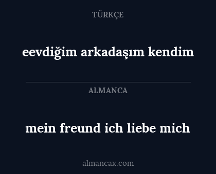 mein freund ich liebe mich - eevdiğim arkadaşım kendim