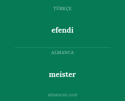 meister - efendi