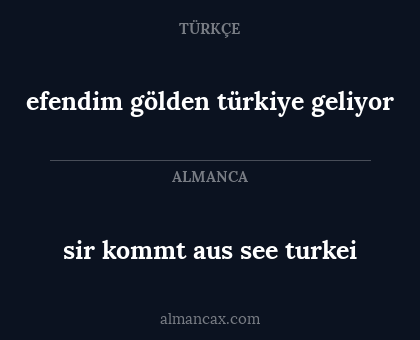 efendim gölden türkiye geliyor - sir kommt aus see turkei