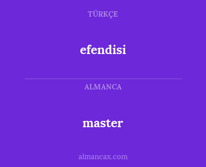 master - efendisi
