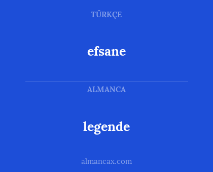 efsane - legende