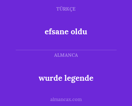 wurde legende - efsane oldu