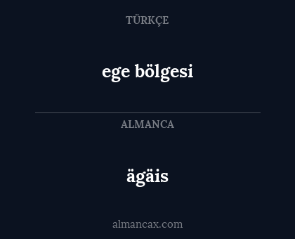 ege bölgesi - ägäis